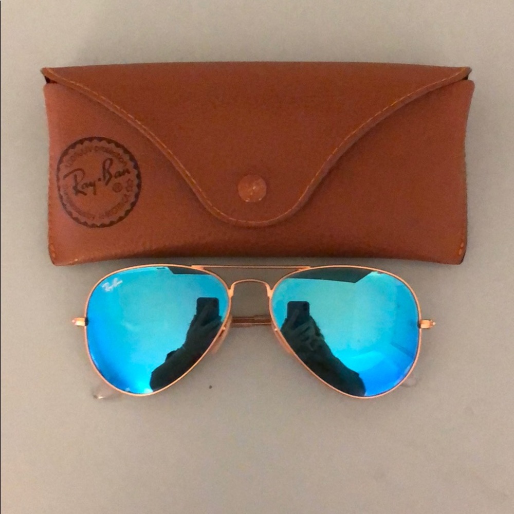 Blue Flash Aviator Ray Bans